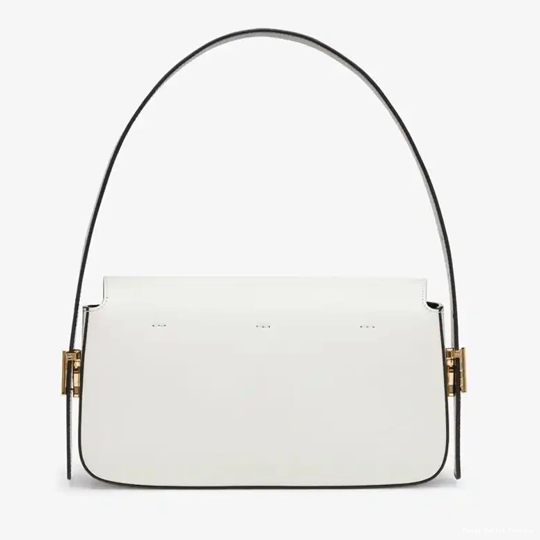 Cheap HOT Medium In Fendi Bag Leather Nappa Twist Baguette White 0614